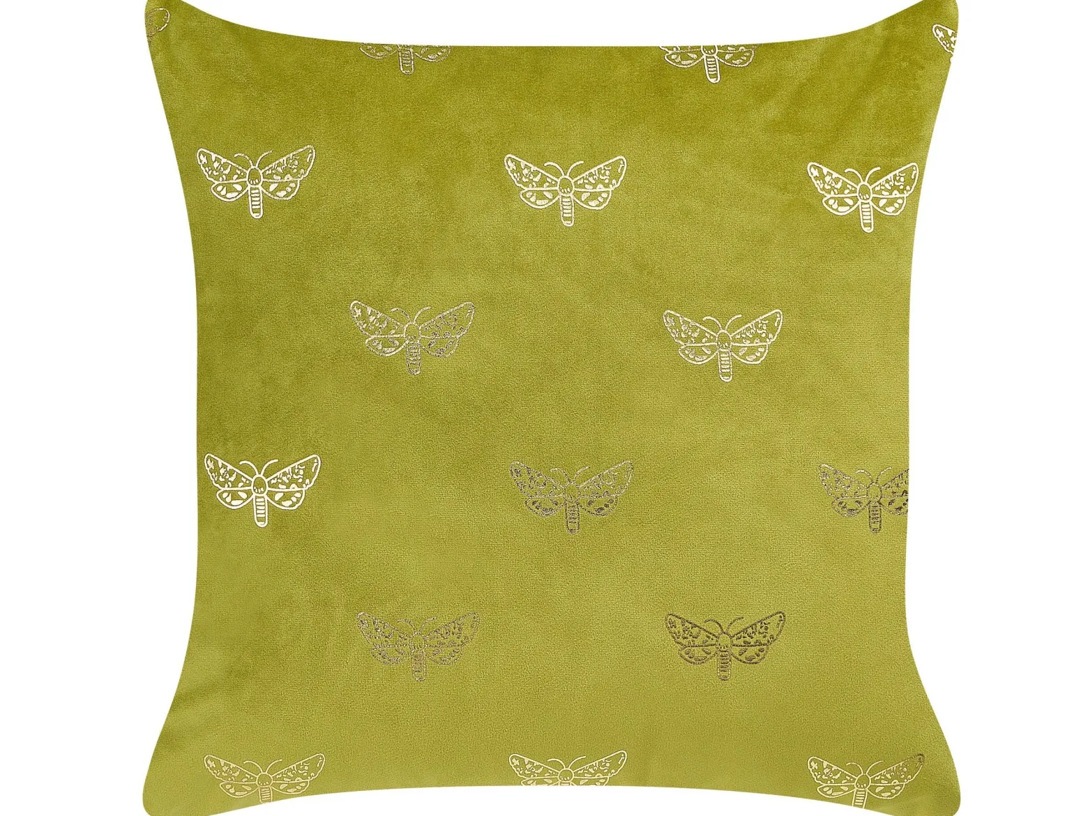 Dwie poduszki welurowe 45 x 45 cm jasnozielone