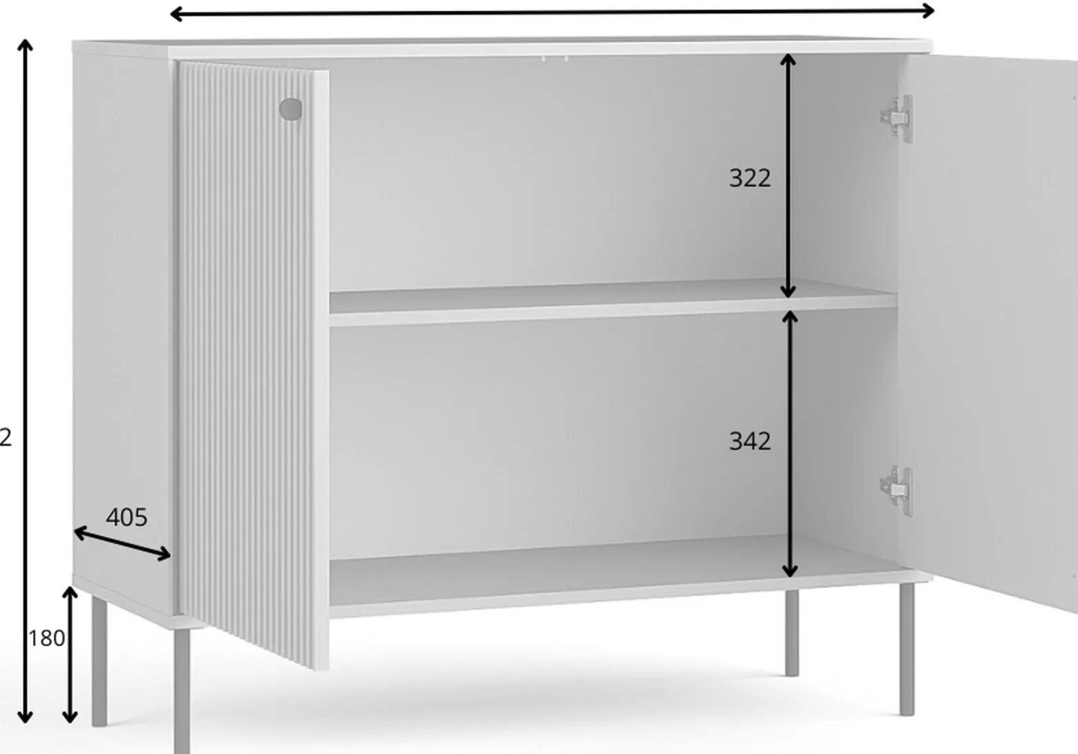 Dwudrzwiowa komoda 105 cm do salonu IRYS