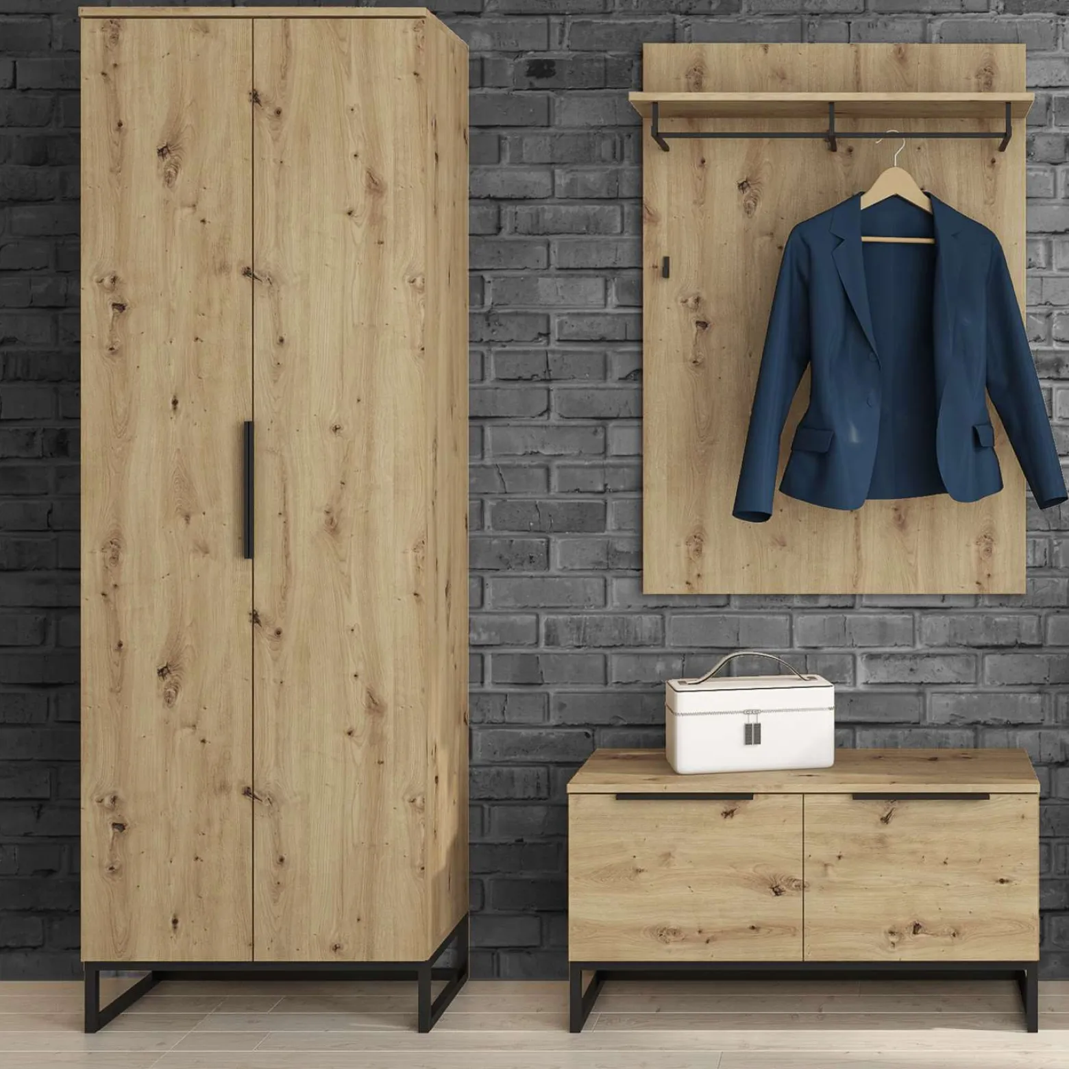 Dwudrzwiowa szafa TOP dąb artisan