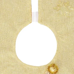 Dywanik pod choinkę 106 cm złoty z Mikołajem, mata