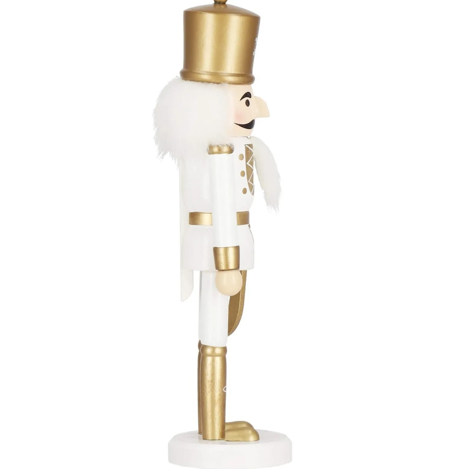 Dziadek do orzechów 30 cm drewniany żołnierzyk złoty figurka