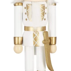 Dziadek do orzechów 30 cm drewniany żołnierzyk złoty figurka