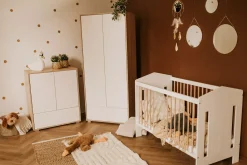 Łóżeczko dziecięce IDA 120x60 białe/buk