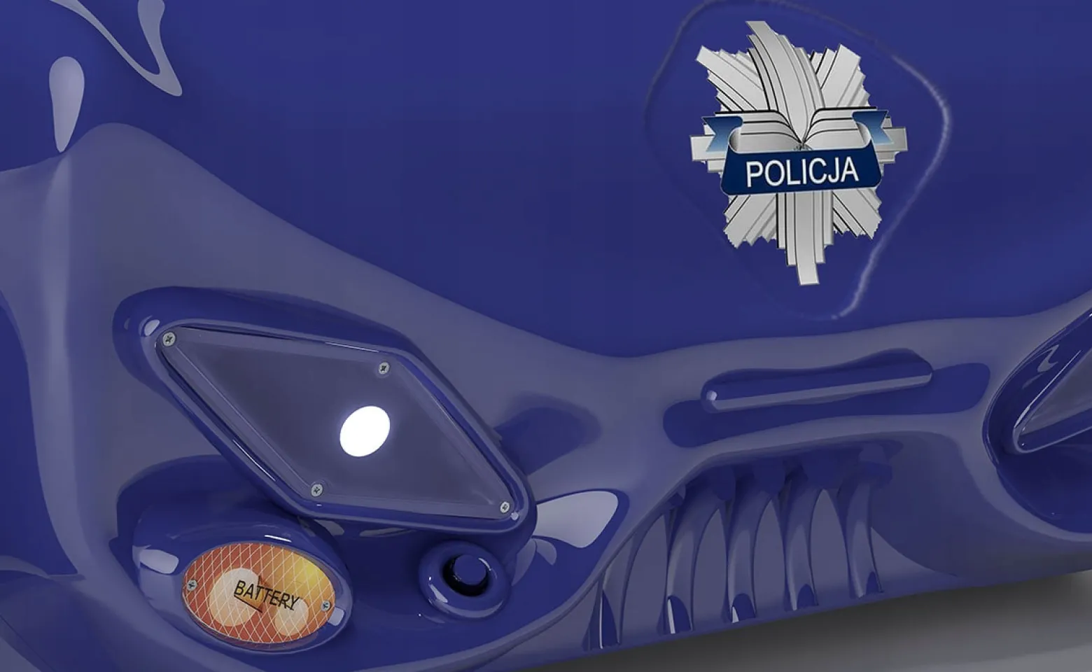 Łóżeczko dzieciece w kształcie Wozu Policyjnego