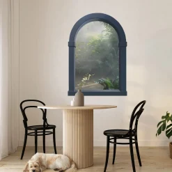 Efekt dziury w ścianie tajemnicza dżungla naklejka 3D 57x80