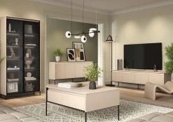 Elegancka biała komoda z szufladami w stylu glamour FLORES