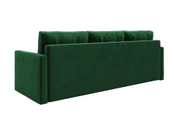Elegancka sofa OLIVIA 230 cm z funkcją spania pikowana Zielona bonell