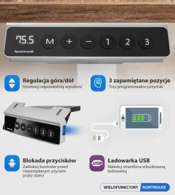 Elektryczny stelaż biurkowy Spacetronik SPE-221G