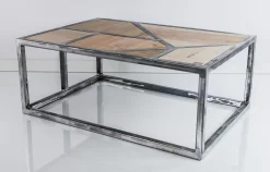 Emra Wood SKD-2 stolik kawowy drewno stal industrialna