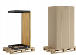 Ergonomiczne Biurko Narożne Dąb Czarny - Loft Office 180x70