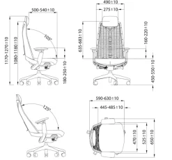 Ergonomiczny fotel biurowy X-ME chrom/czarny