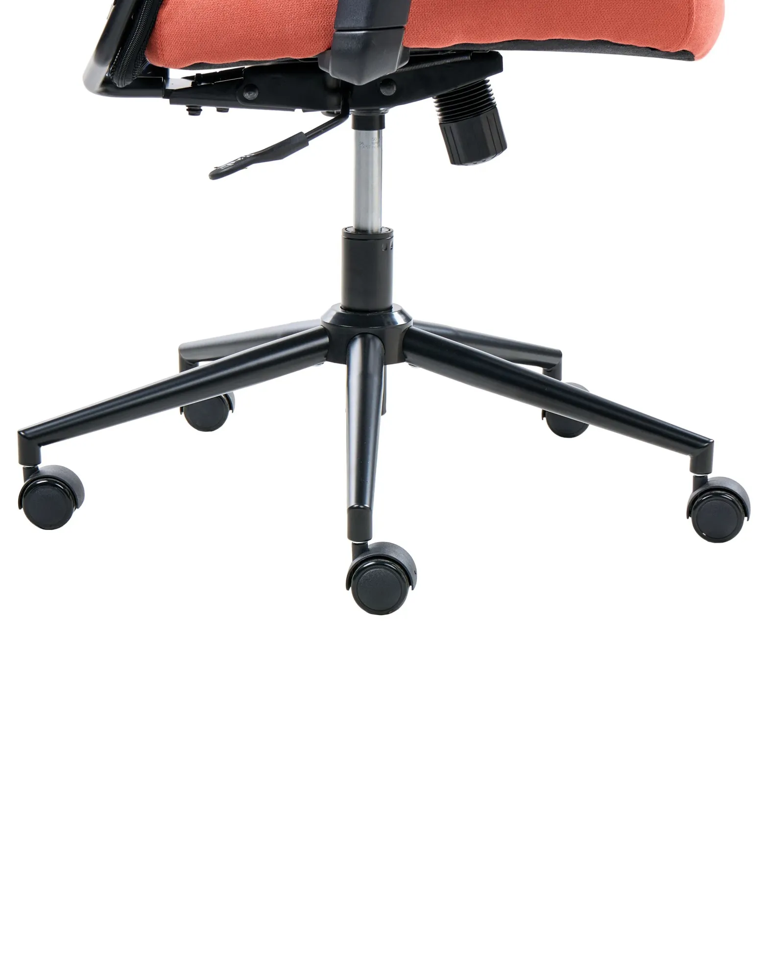 Ergonomiczny fotel biurowy czarny z czerwonym