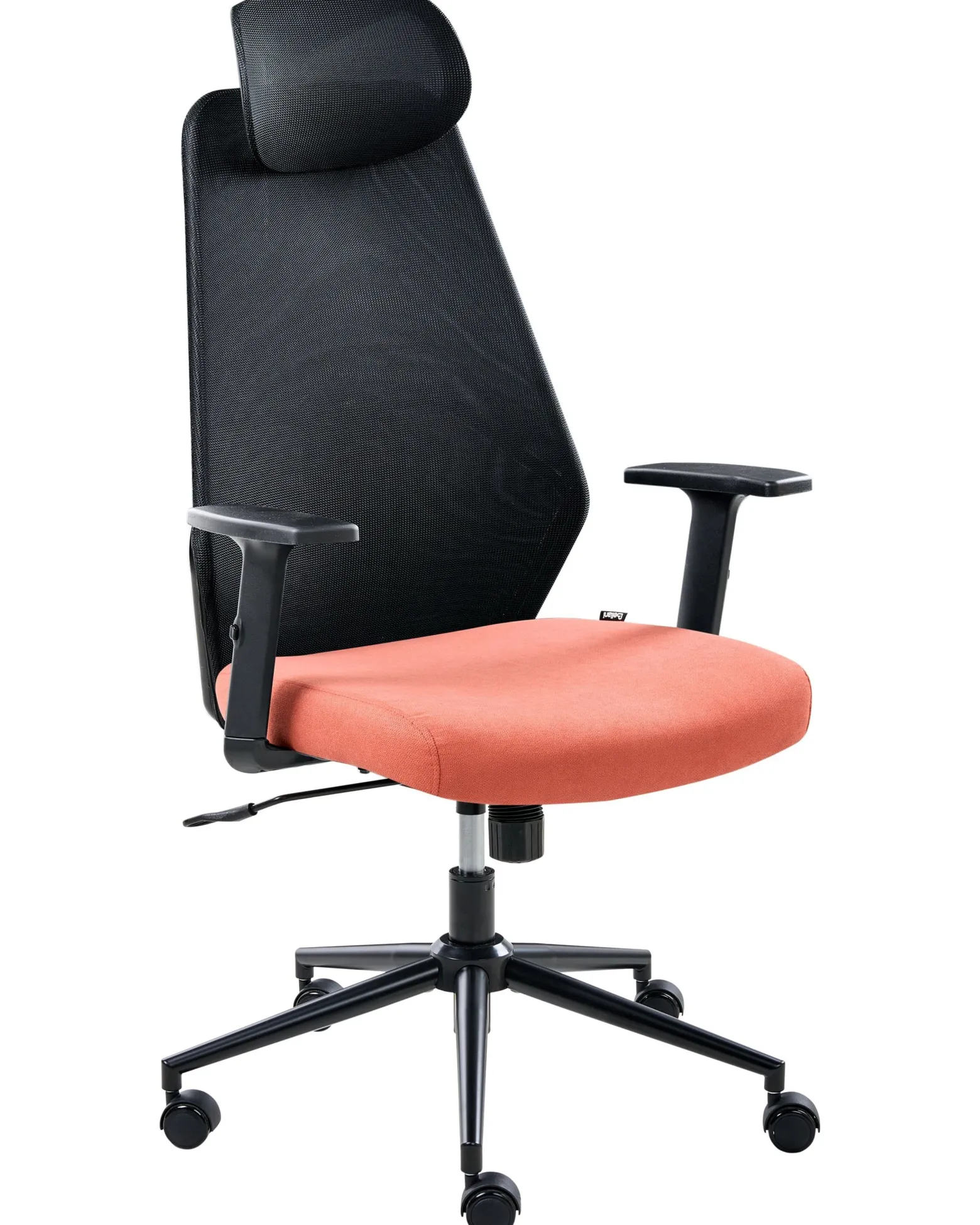 Ergonomiczny fotel biurowy czarny z czerwonym