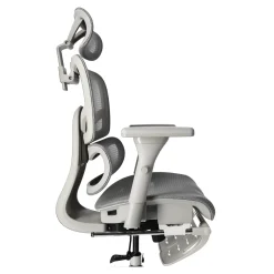 Ergonomiczny fotel biurowy regulowane krzesło z siatki - Szare