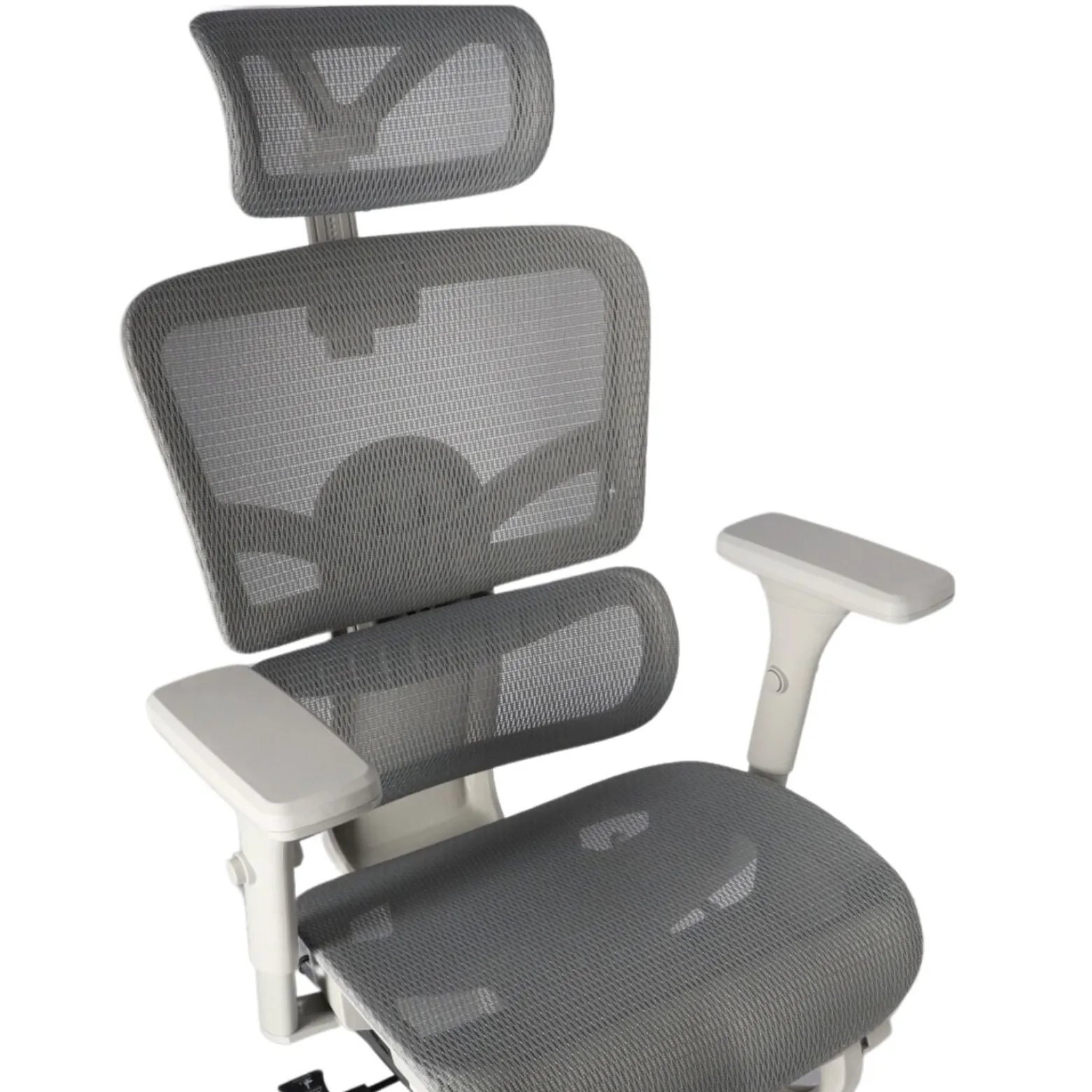 Ergonomiczny fotel biurowy regulowane krzesło z siatki - Szare