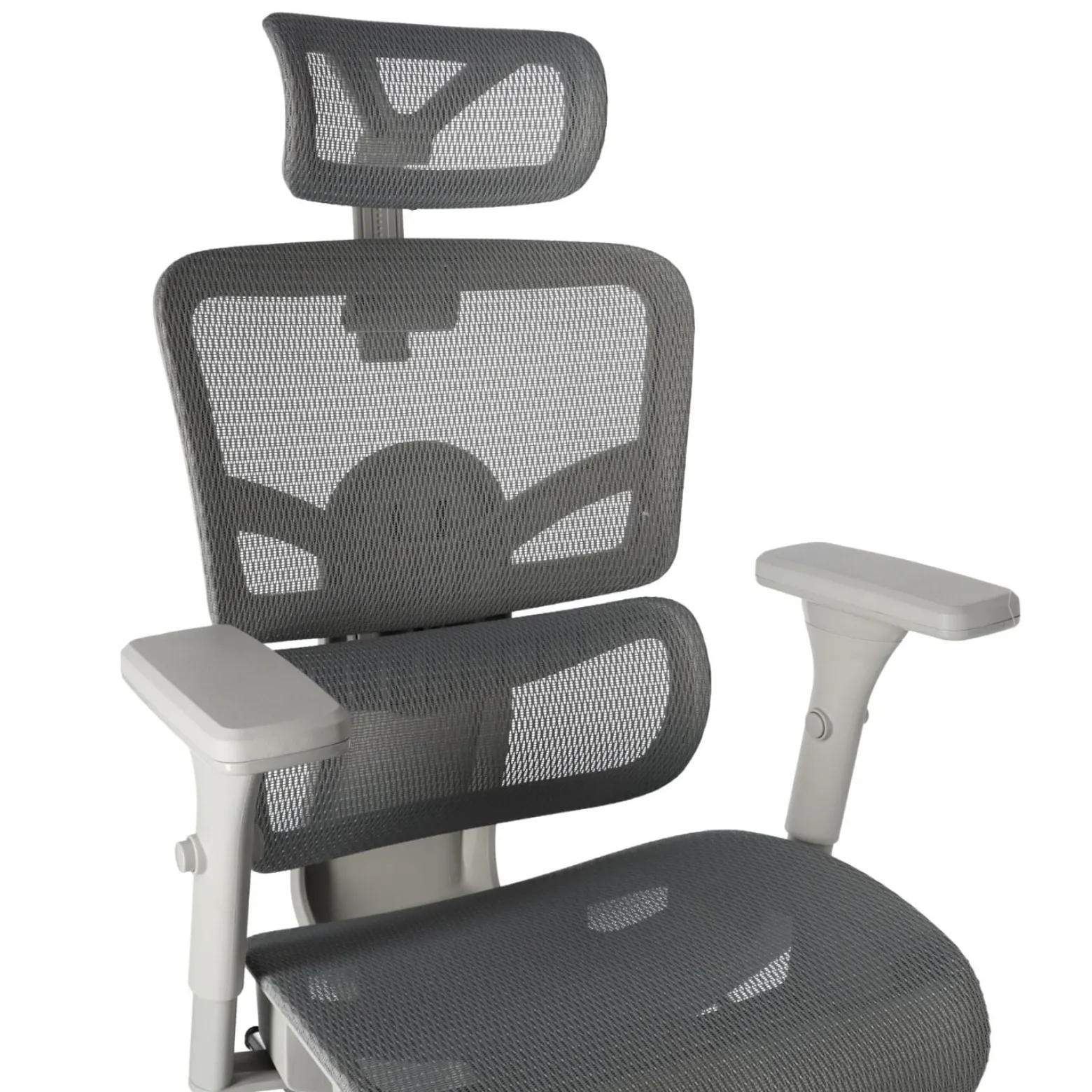 Ergonomiczny fotel biurowy regulowane krzesło z siatki - Szare