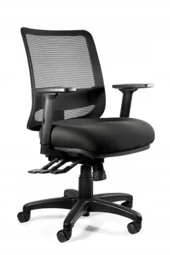 Ergonomiczny fotel biurowy SAGA PLUS M czarny siatka/tkanina