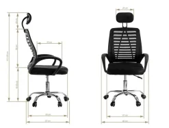 Ergonomiczny fotel obrotowy krzesło biurowe OZI czarny
