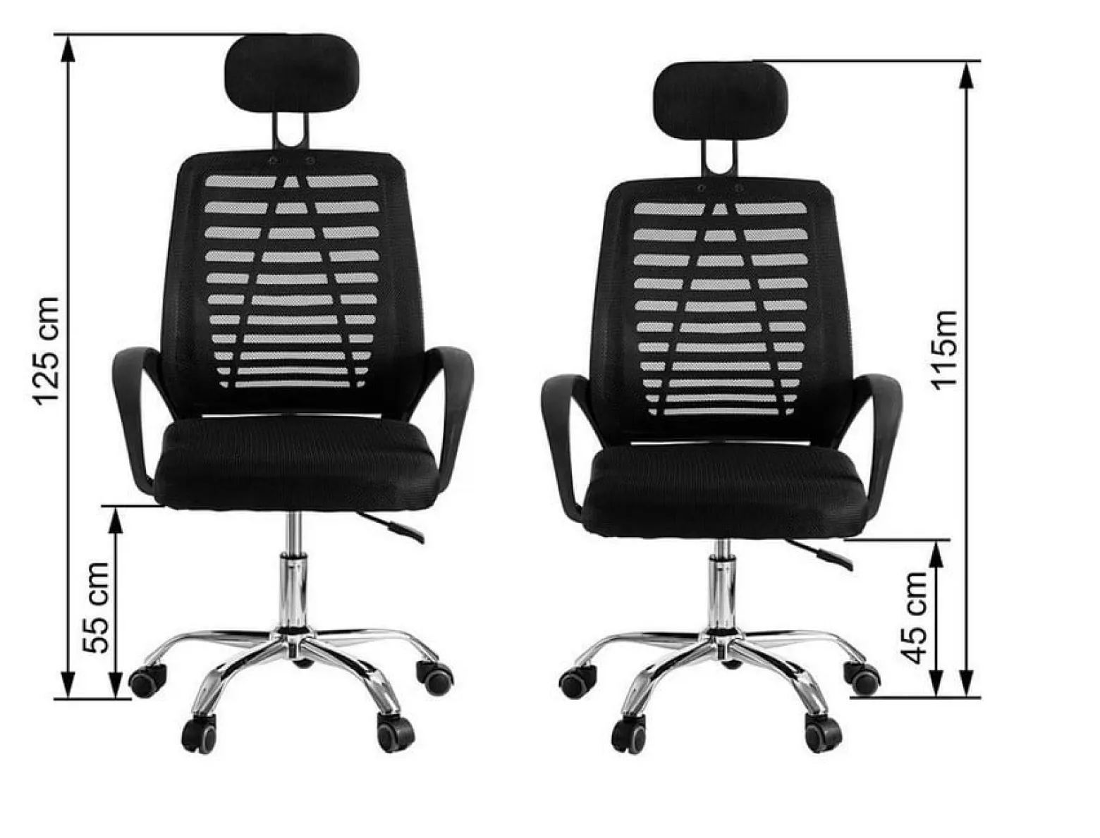 Ergonomiczny fotel obrotowy krzesło biurowe OZI czarny