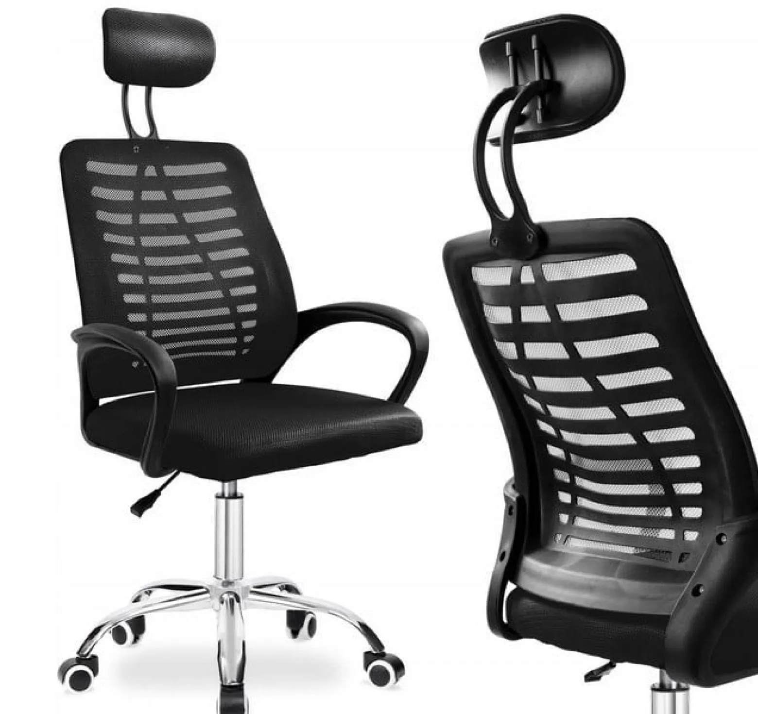 Ergonomiczny fotel obrotowy krzesło biurowe OZI czarny