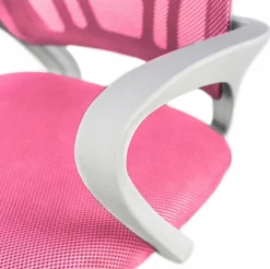 Ergonomiczny fotel obrotowy krzesło biurowe ALEX różowo biały różowy