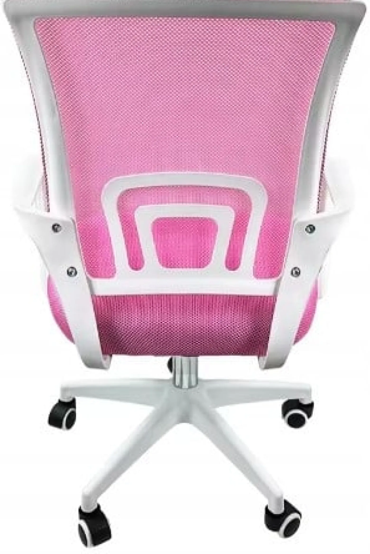 Ergonomiczny fotel obrotowy krzesło biurowe ALEX różowo biały różowy