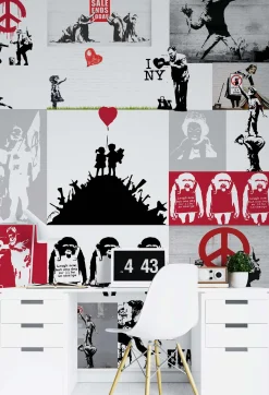 Feeby Fototapeta, Banksy collage 100x140