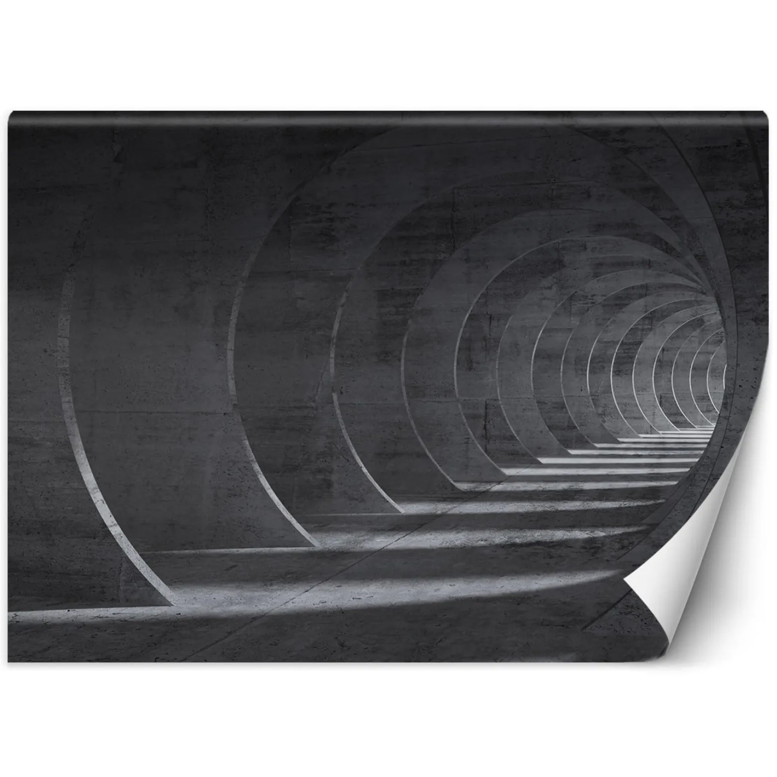Feeby Fototapeta, Tunel szary 3D 150x105