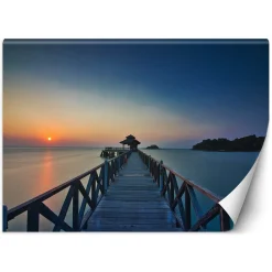 Feeby Fototapeta, Zachód słońca pomost 150x105
