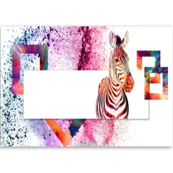 Feeby Obraz na płótnie Kolorowa zebra dla dziecka 60x40
