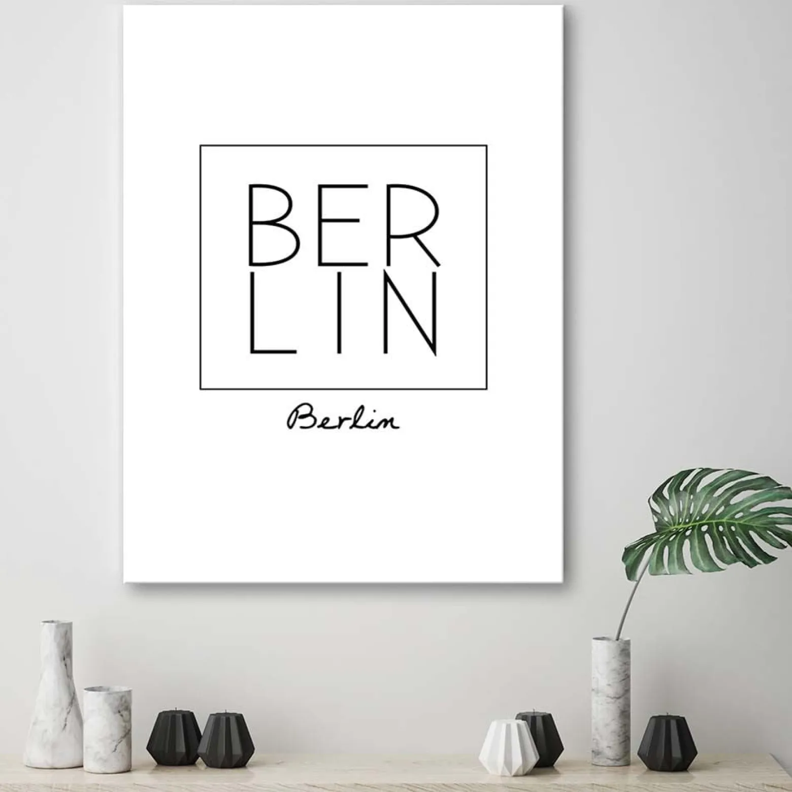 Feeby Obraz na płótnie Napis drukowany Berlin 40x60