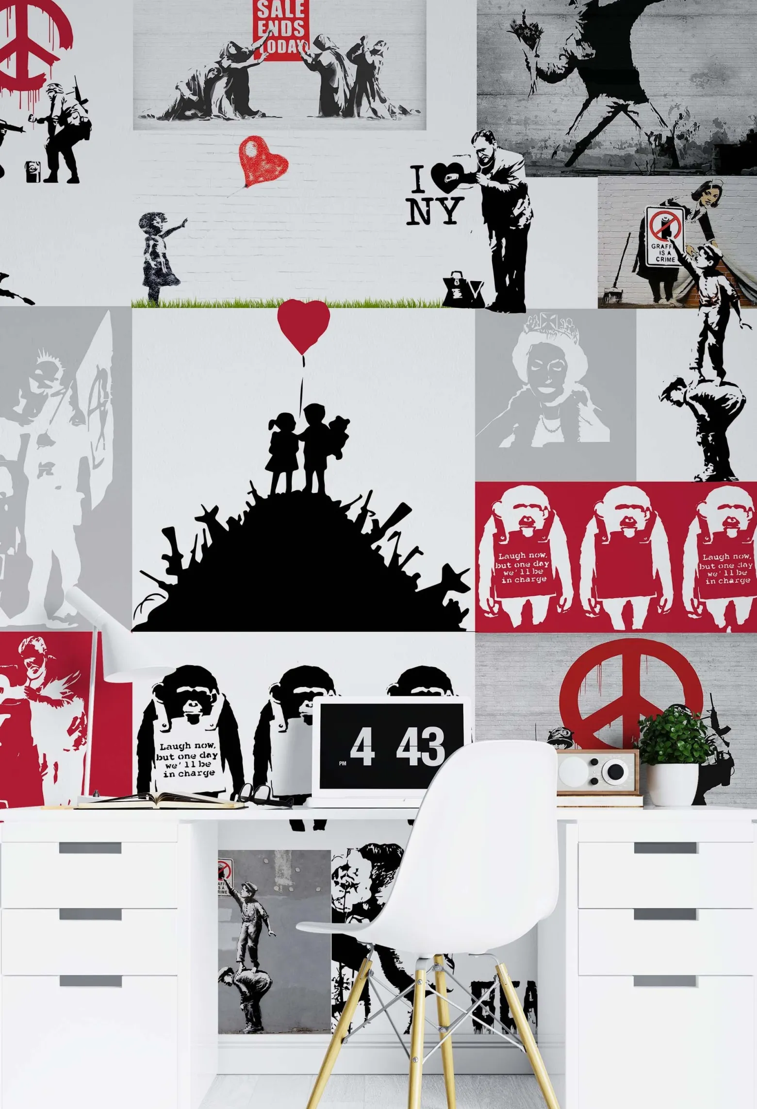 Feeby Fototapeta, Banksy collage 100x140