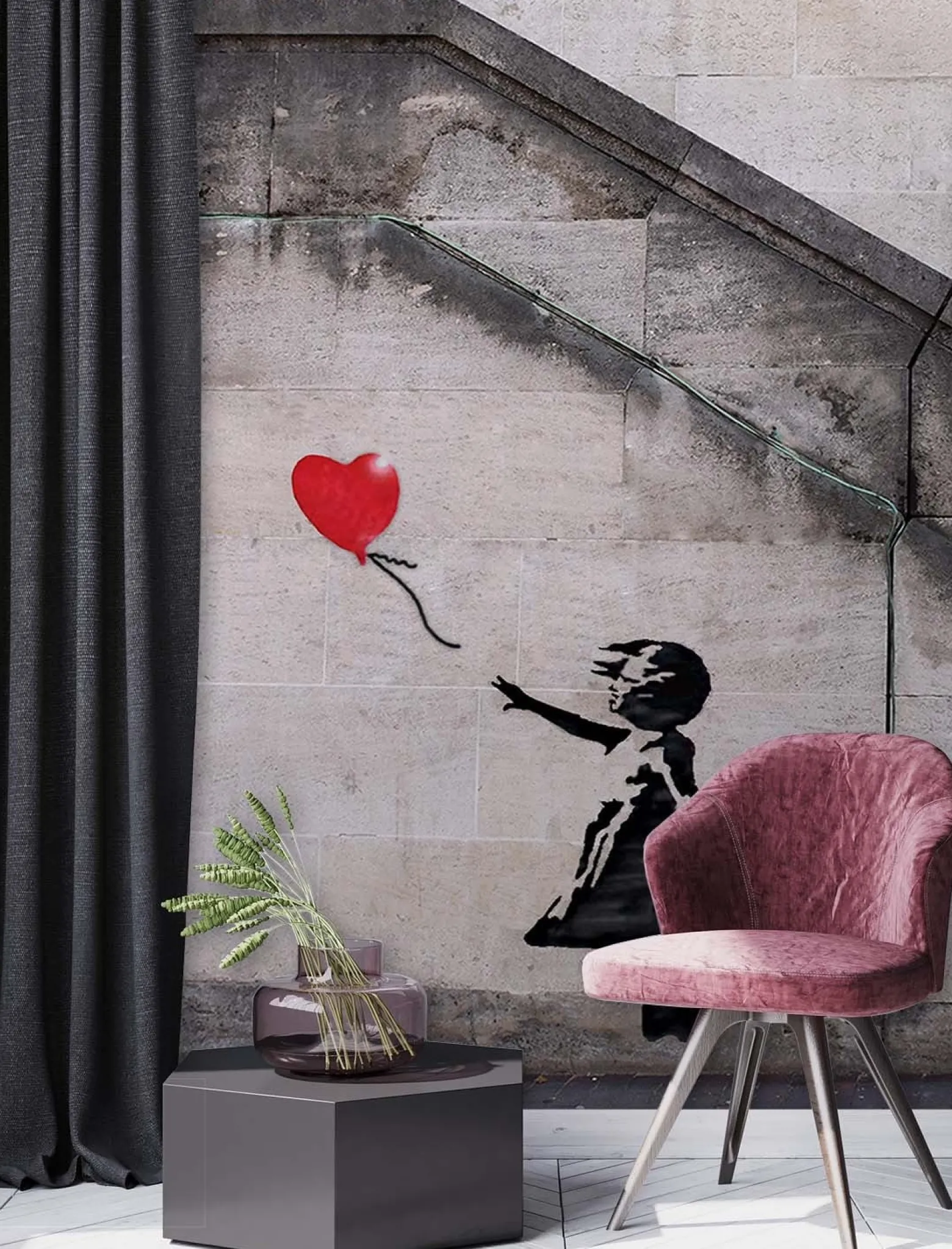 Feeby Fototapeta, Banksy Dziewczynka z balonikiem 100x140
