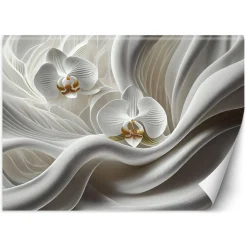 Feeby Fototapeta, Biała orchidea i abstrakcja 3D 150x105