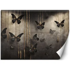 Feeby Fototapeta, Czarne motyle 3D 150x105