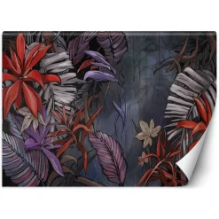 Feeby Fototapeta, Egzotyczne liście w dżungli malowane 150x105