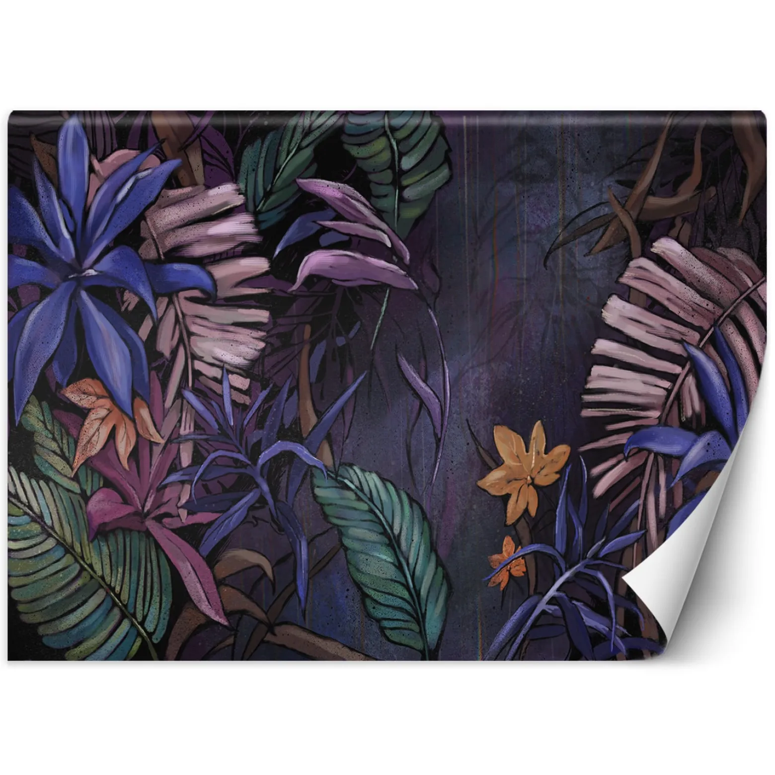 Feeby Fototapeta, Egzotyczne liście w dżungli malowane 150x105