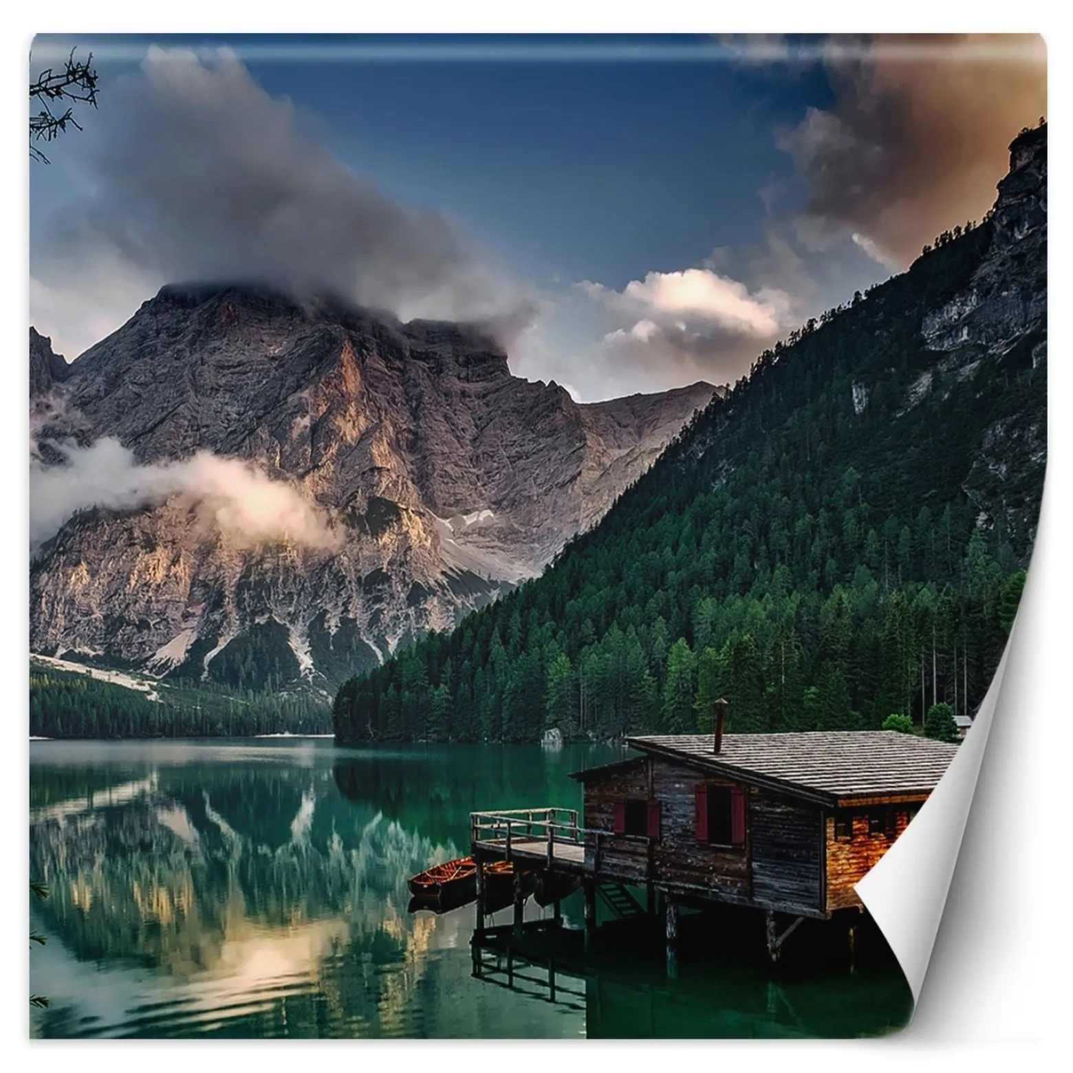 Feeby Fototapeta, Jezioro w górach górski krajobraz 100x100
