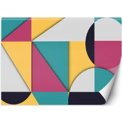 Feeby Fototapeta, Kolorowe geometryczne kształty abstrakcja 150x105
