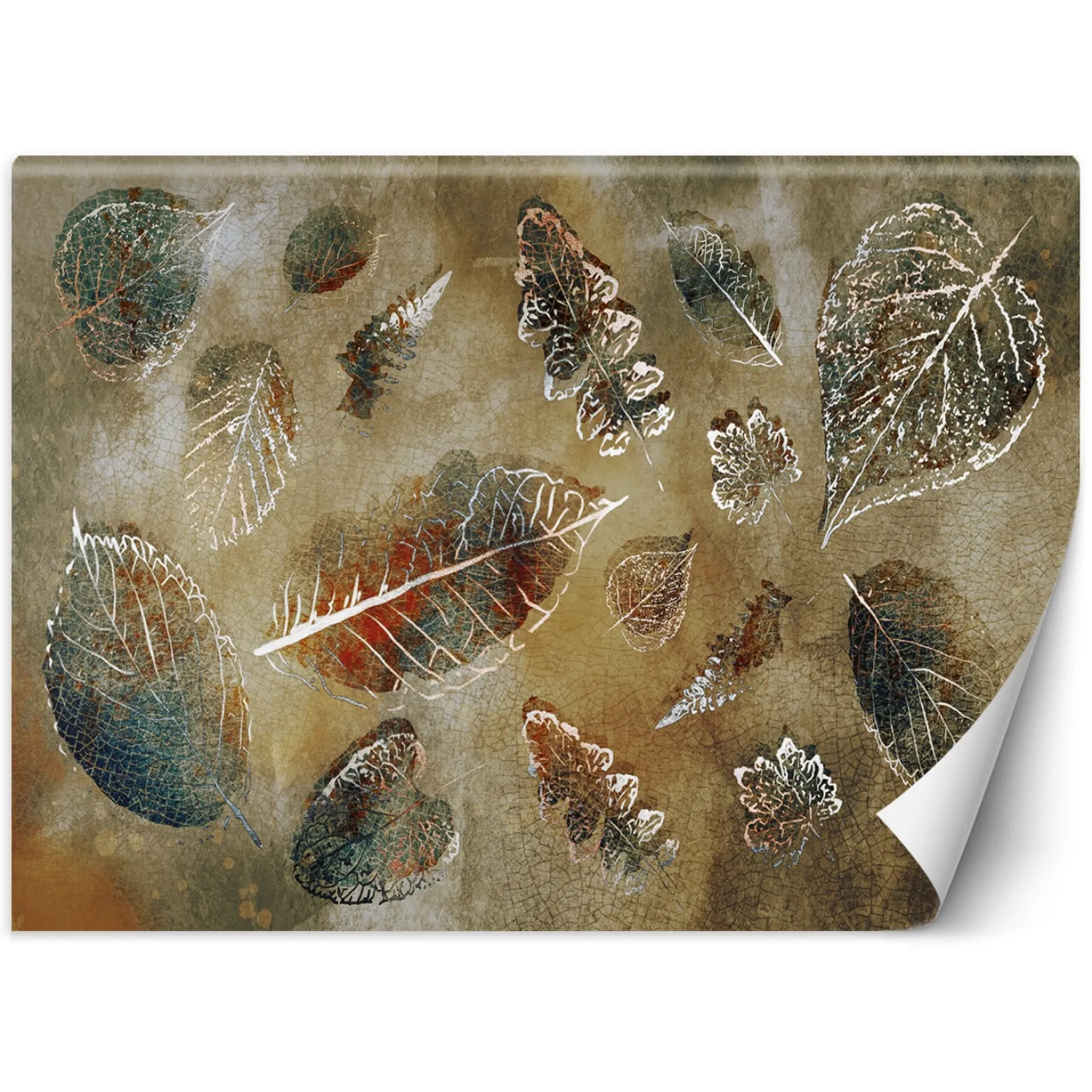 Feeby Fototapeta, Liście w stylu vintage 150x105