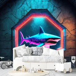Feeby Fototapeta Rekin Zwierzęta Neon