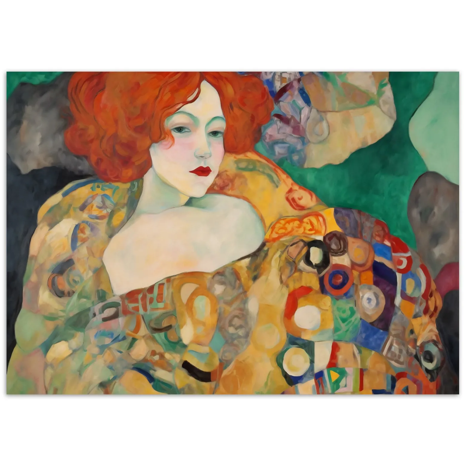 Feeby Fototapeta, Rudowłosa kobieta - G. Klimt 150x105