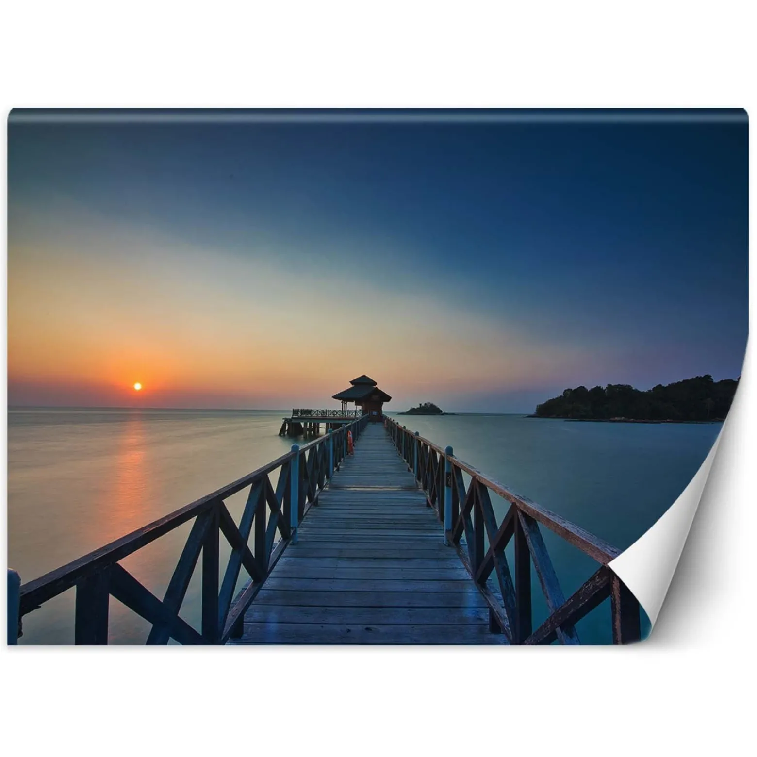 Feeby Fototapeta, Zachód słońca pomost 150x105