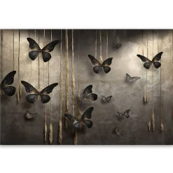 Feeby Obraz, Czarne motyle 3D 60x40