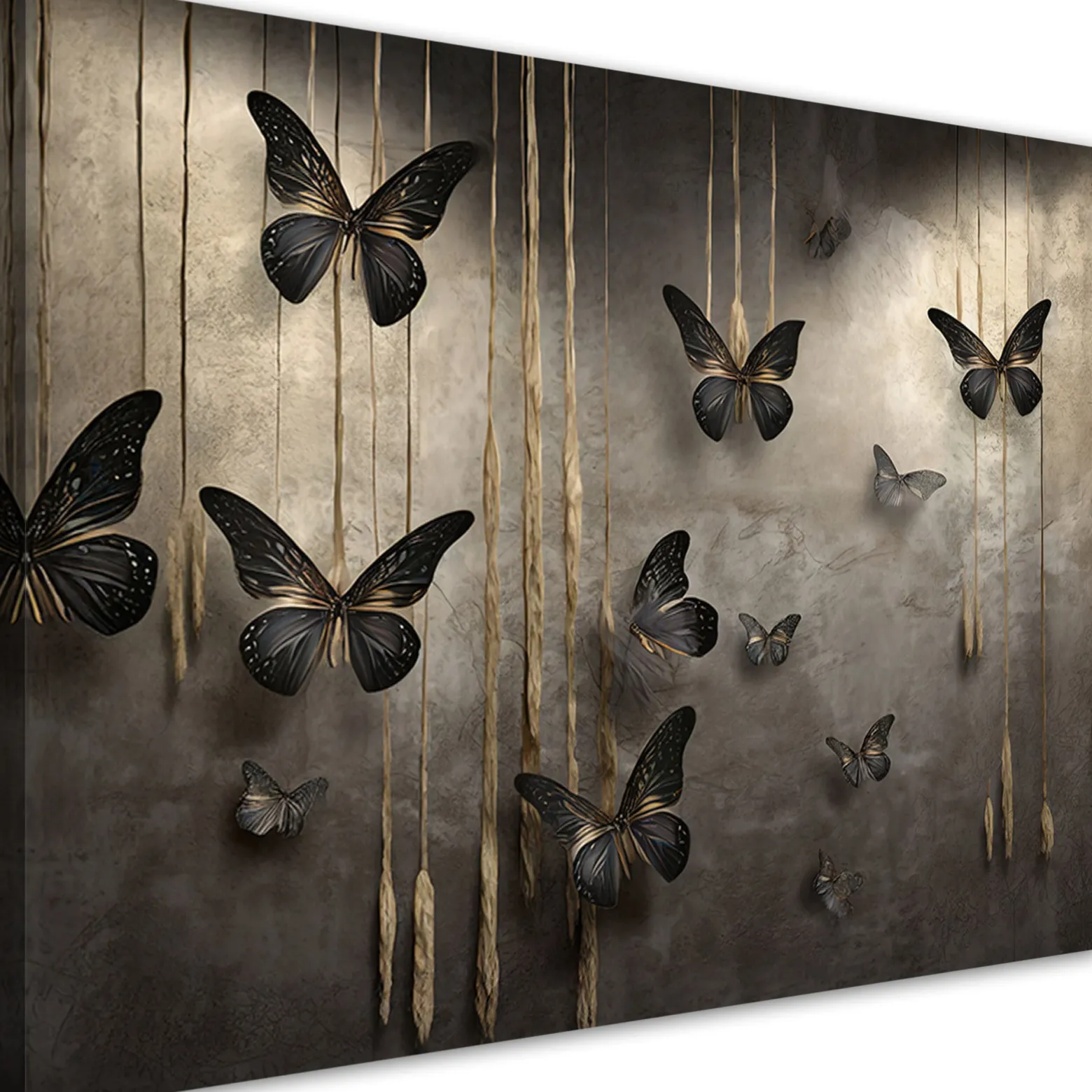 Feeby Obraz, Czarne motyle 3D 60x40