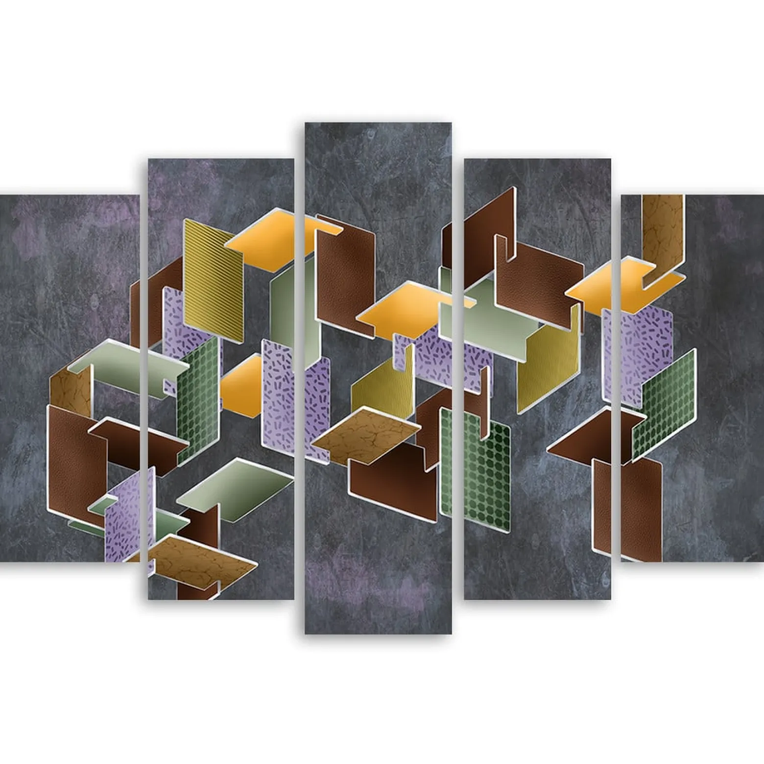 Feeby Obraz 5 częściowy na płótnie Puzzle 3D