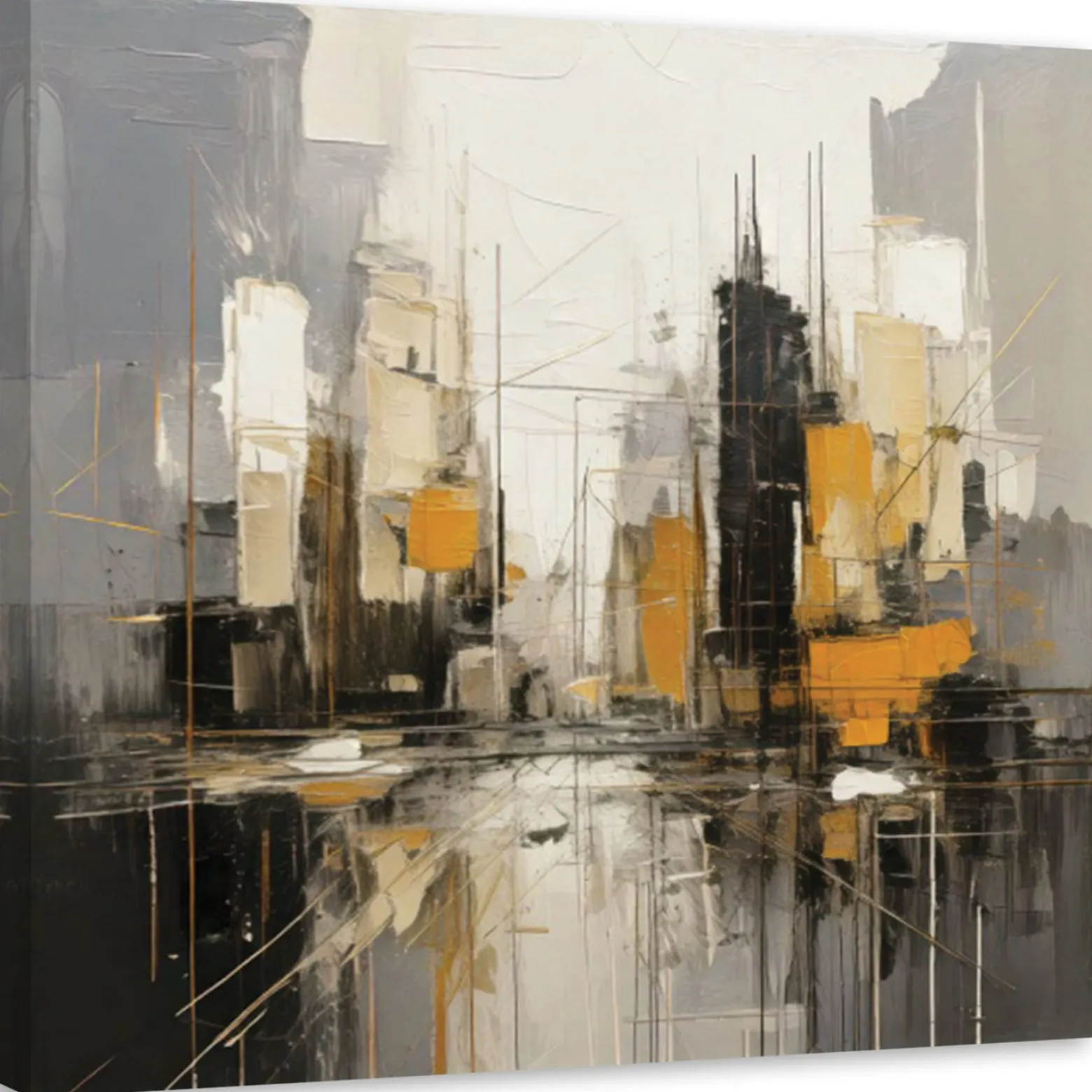 Feeby Obraz do salonu, Miasto Abstrakcja Architektura 30x30