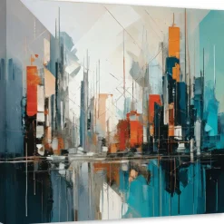 Feeby Obraz do sypialni, Abstrakcyjne Miasto Architektura 30x30