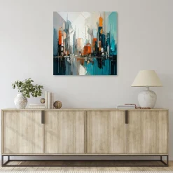 Feeby Obraz do sypialni, Abstrakcyjne Miasto Architektura 30x30