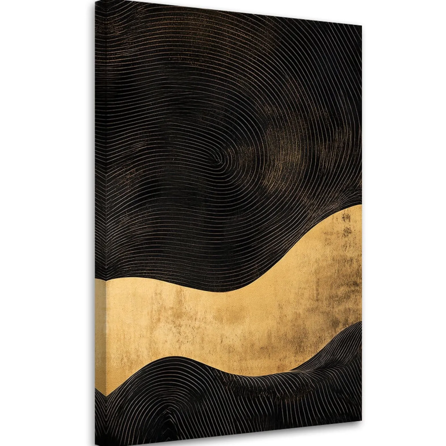 Feeby Obraz na płótnie, Abstrakcja Złota Fala Glamour 40x60